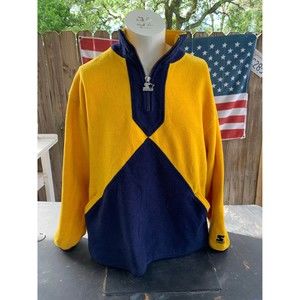 Vintage 90s Y2K Starter Quarter Zip Fleece Sweatshirt Size XL